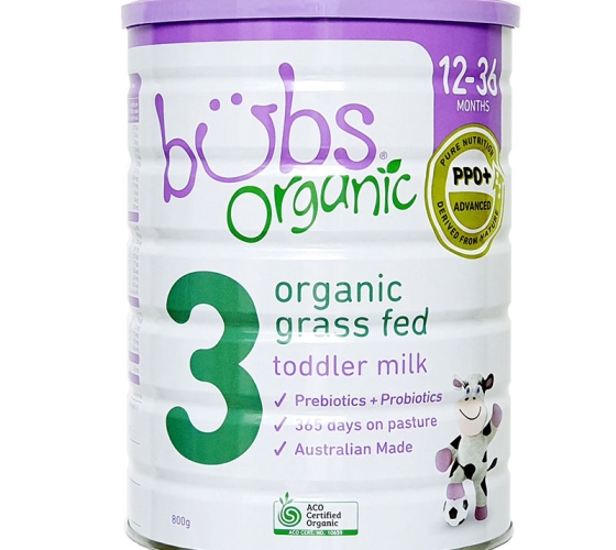 Sữa Bubs số 3 Oraganic 800g (trẻ từ 12-36 tháng tuổi)